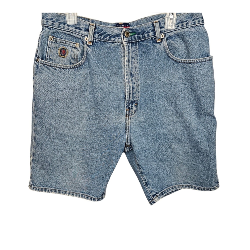 Vintage Tommy Hilfiger Denim Shorts Mens Size 36 Light‎ Wash Relaxed Fit